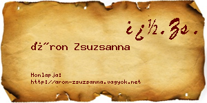 Áron Zsuzsanna névjegykártya