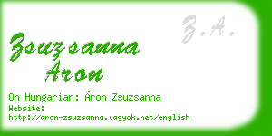 zsuzsanna aron business card